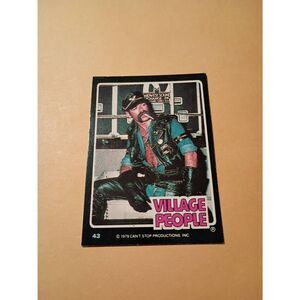 Vintage 1979 Village People Trading Card #43 Disco Era Vintage Music Collectible